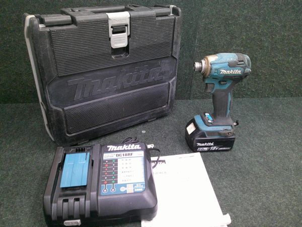 中古 makita マキタ 18V 充電式インパクトドライバー ケース・充電器・バッテリー1個付属 TD172DRG_画像1