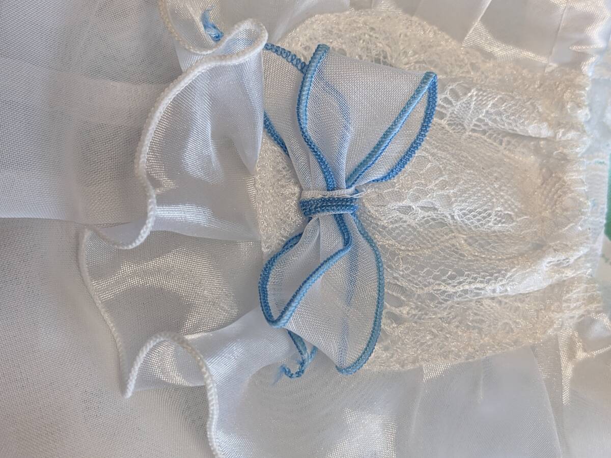 〈私的分類F型〉新品透ける ウエディングインナーアンスコタイプ 幸せの水色リボン付き 花嫁コスプレの画像6