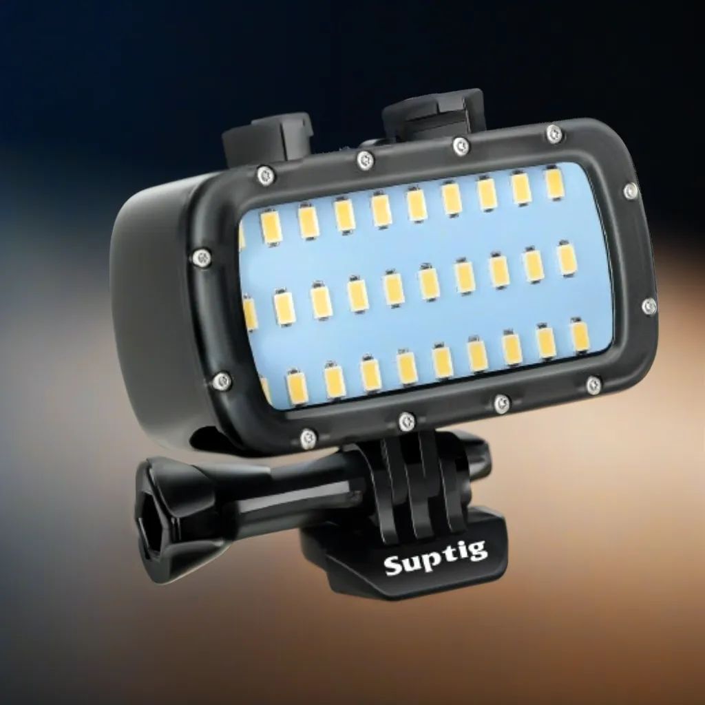 コンパクト 防水ビデオライト 水中ライト 撮影補助器材 30 LED 全機種対応
