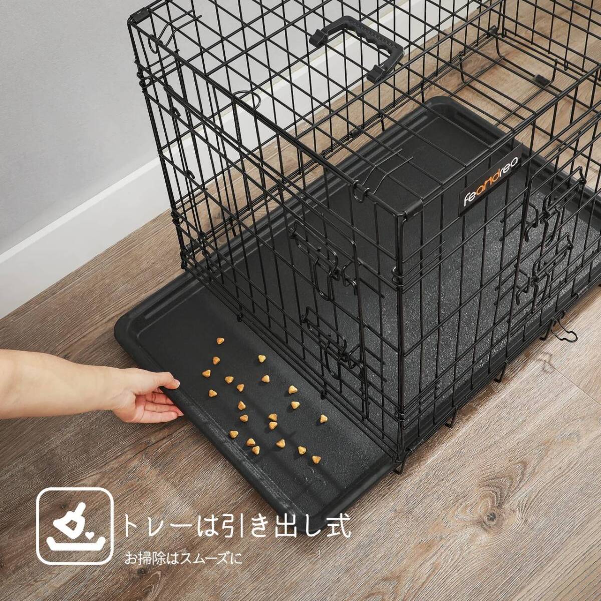  folding possible indoor out combined use. pet cage 