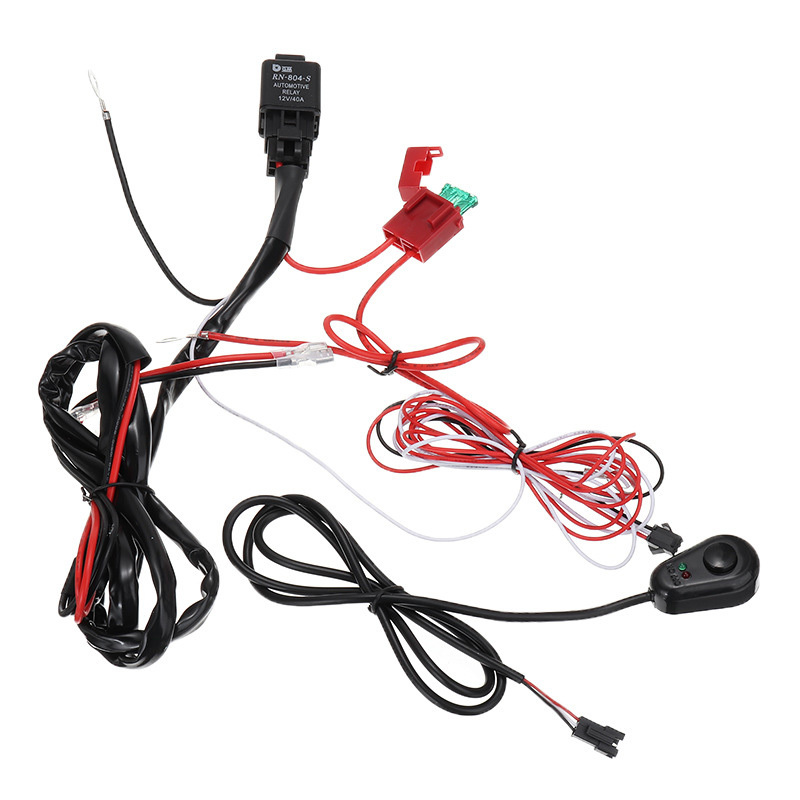  relay Harness relay wiring kit foglamp switch 12V40A foglamp working light switch Toyota Nissan Suzuki Jeep Jimny 