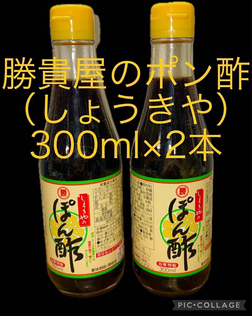 勝貴屋のポン酢 (しょうきやのぽんず)300ml×2本　賞味期限　2025.04月06日