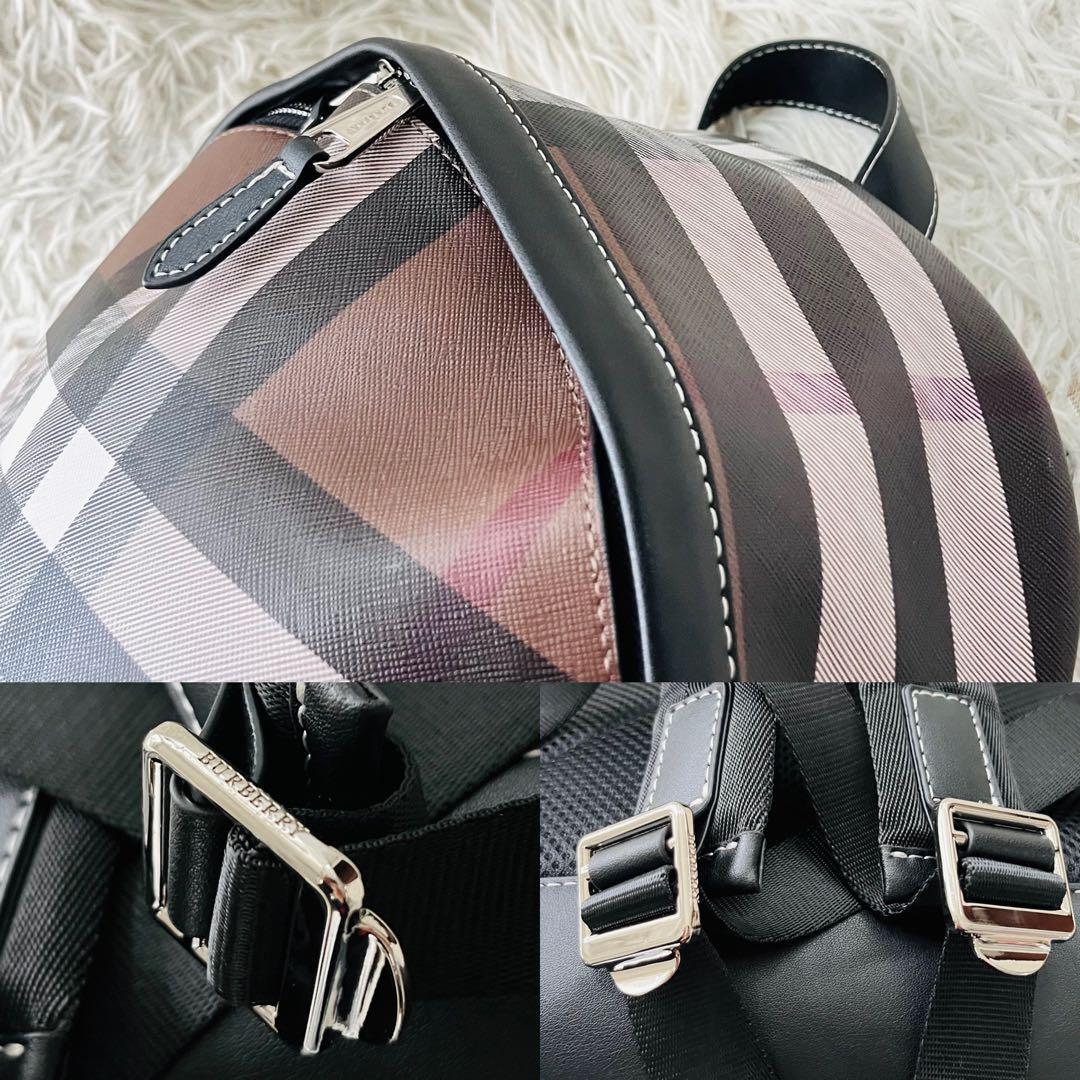 【現行極美品】21ss BURBERRY バーバリー リュック デイバッグ ジャイアントノバチェック チェック ロゴ 金具 メンズ レディース 通勤通学_画像7