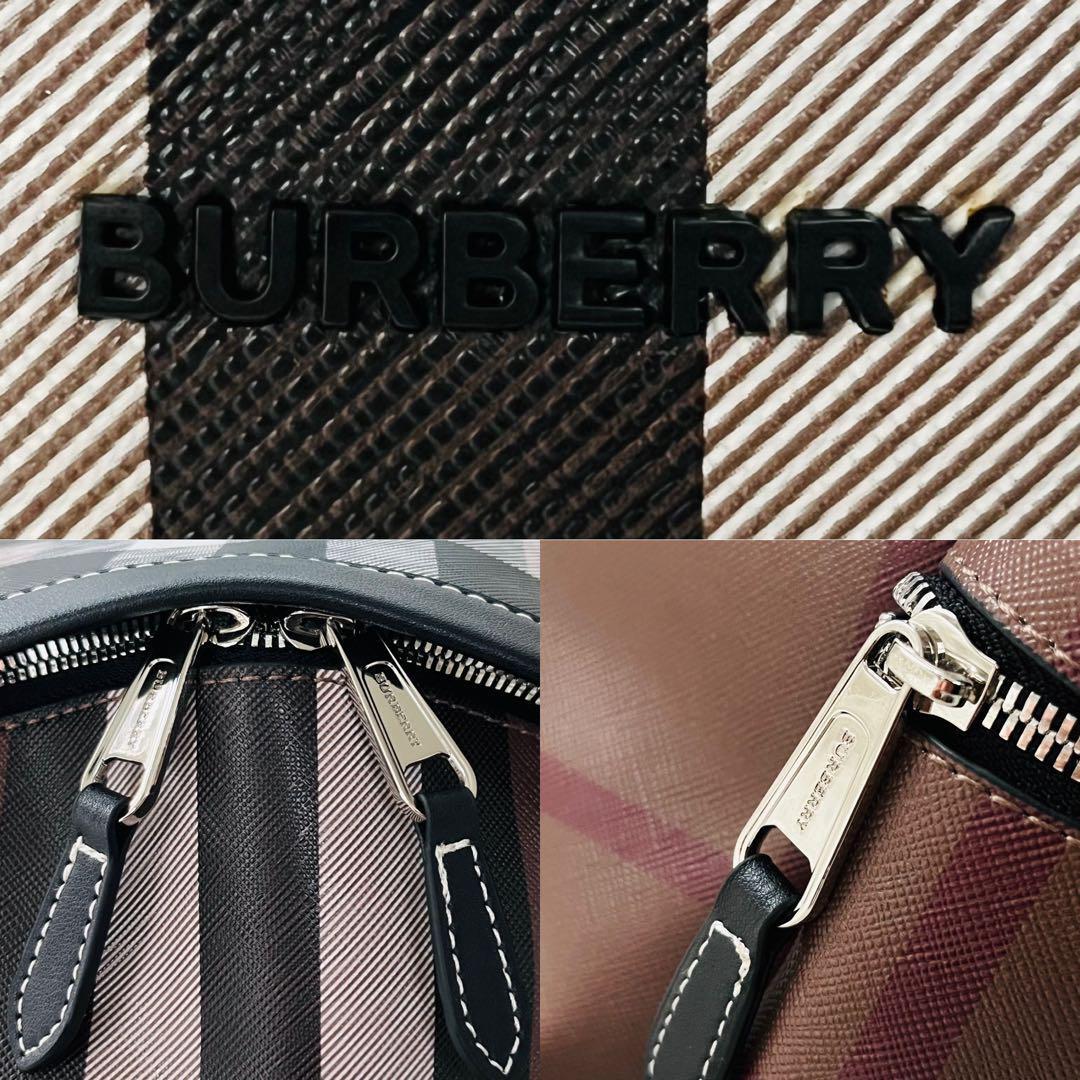 【現行極美品】21ss BURBERRY バーバリー リュック デイバッグ ジャイアントノバチェック チェック ロゴ 金具 メンズ レディース 通勤通学_画像8