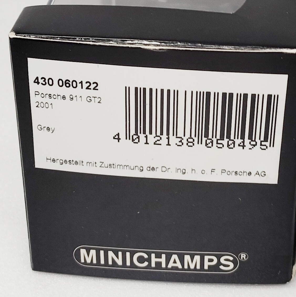 箱付き 1/43 MINICHAMPS ポルシェ 911 GT2 1536個限定 2001年 Gray グレー ドイツ車 Porsche ミニチャンプス 1円〜 050310の画像3