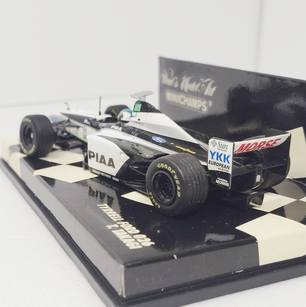 ケース付 1/43 F1 ミニチャンプス ティレル フォード 026 Tyrrell Ford 21番 高木虎之介 T.Takagi チーム　ティレル フォード 1円〜 051417_画像2