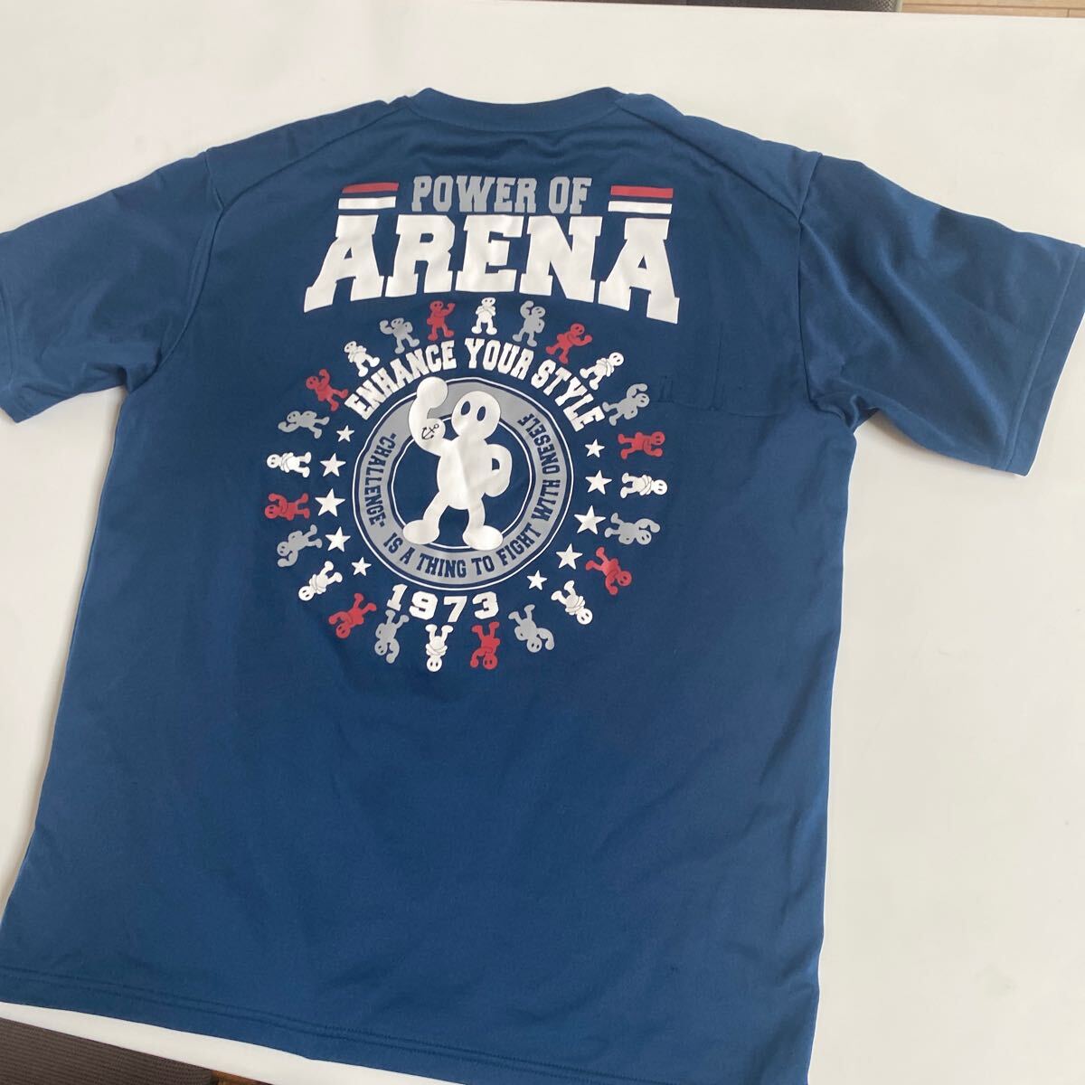 セール 即決1円 アリーナ arena 半袖Tシャツ 水泳 メンズM 肩幅46,5 身幅53〜54 着丈65 　美品_画像7