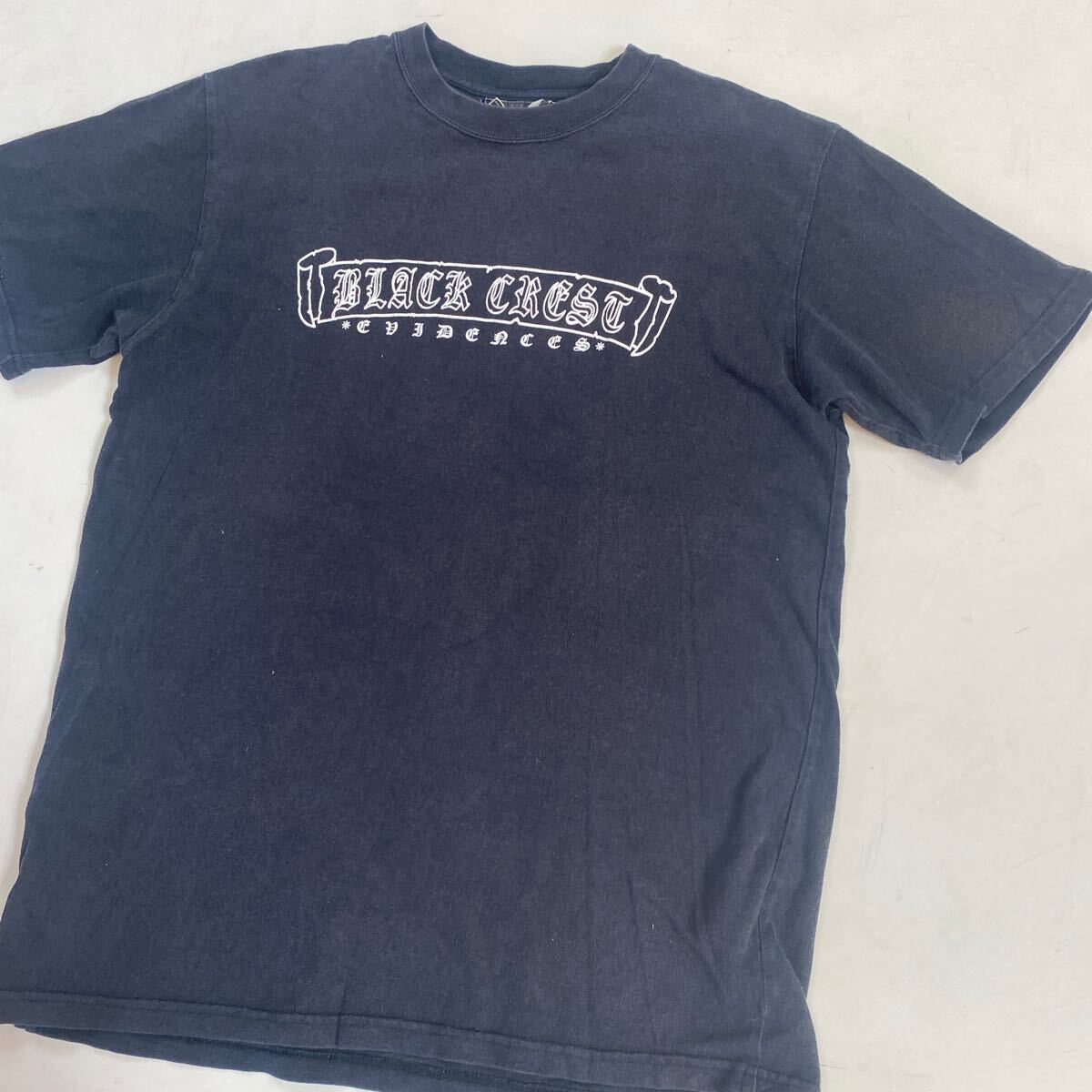 セール即決1円　バイカー デザイン BLACK CREST　クレスト Tシャツ ブラック サイズ 肩幅46 身幅51~52 着丈70_画像2