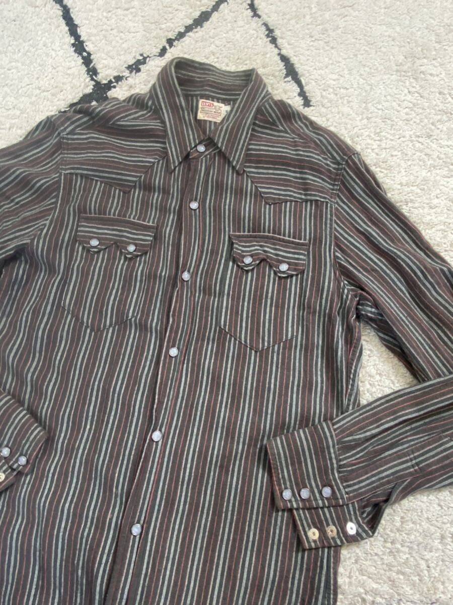 セール 即決1円 ビンテージ復刻☆LEVI'S/リーバイス AUTHENTIC WESTERN WEAR/オーセンティック ウエスタン ウェア L 長袖 シャツ の画像2