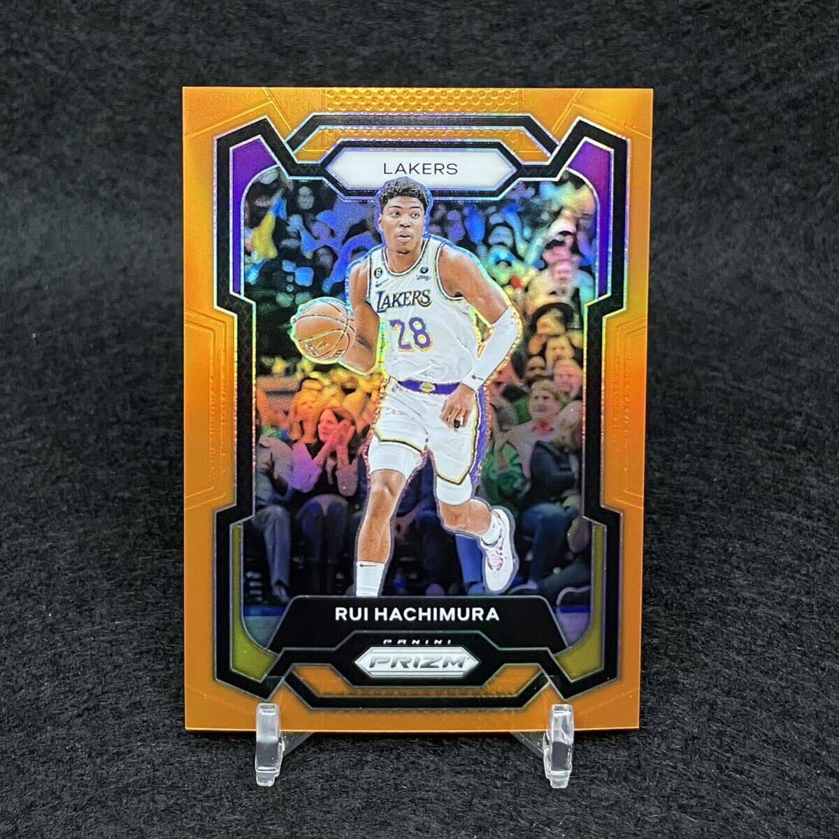 2023-24 Panini Prizm Basketball NBA 八村塁 オレンジプリズム レイカーズユニフォーム 初PRIZM 49枚限定 Lakers Lebron レイカーズ_画像1