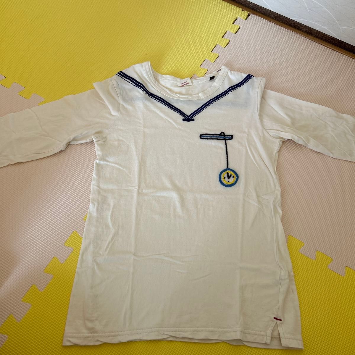 TIGRE BROCANTE/ティグルブロカンテ 七分袖　セーラートップス　Ｔシャツ　ホワイト　レディース Tシャツ