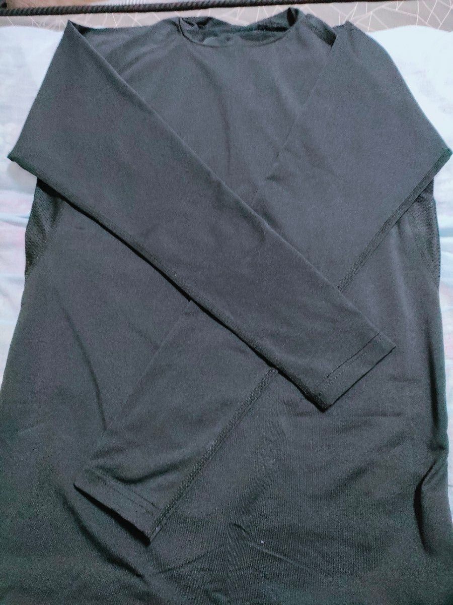 クルーネックシャツ 長袖 冷感 ブラック Mサイズ おたふく手袋 JW-623 黒