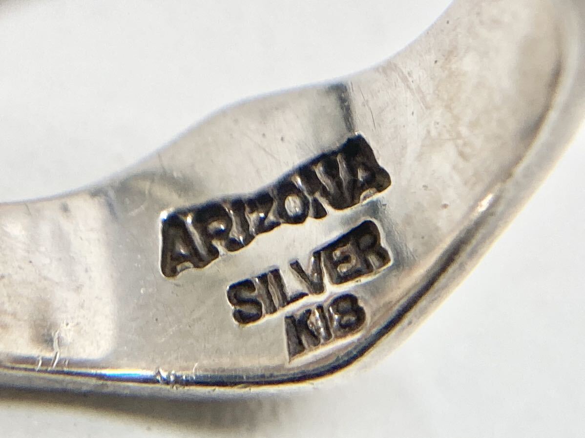 【40066】ARIZONA FREEMOM アリゾナフリーダム シルバー SILVER K18 コンビ 刻印 リング 内径16mm 10号 総重量5.4g アクセサリー 指輪_画像3