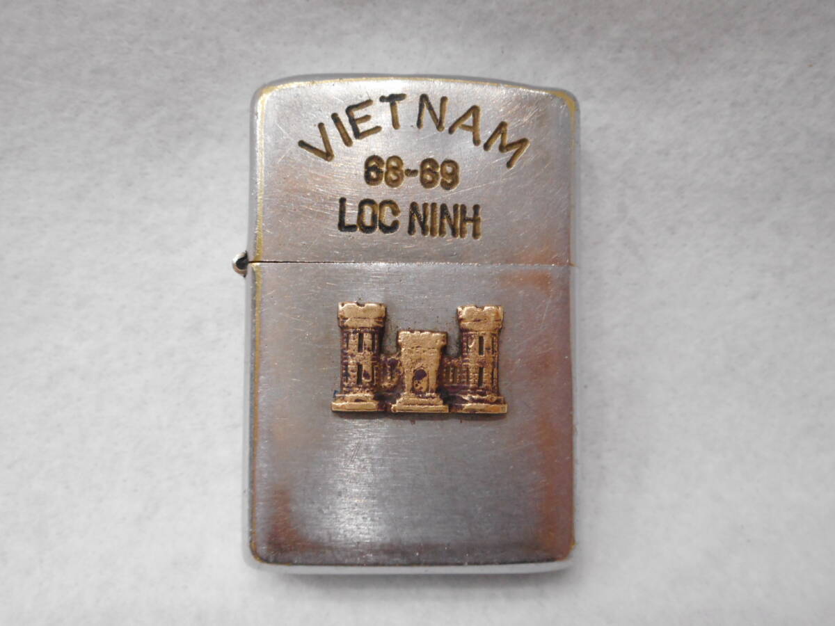 ◇ベトナムZIPPO 1968年製　ベトナムジッポー 「兵士と子供」工兵隊 当時物 ミリタリー　USED品_画像1