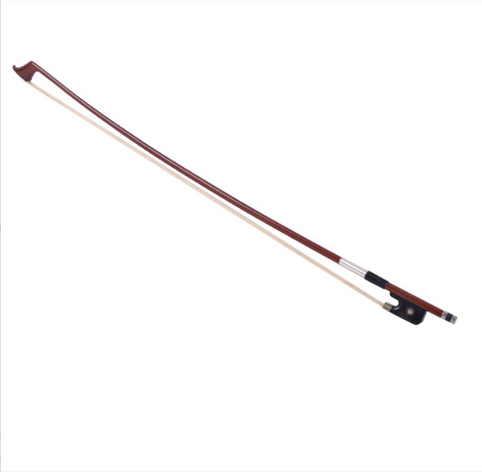 [02] professional contrabass bow Brazil purple . round stick natural mongoru horse white 