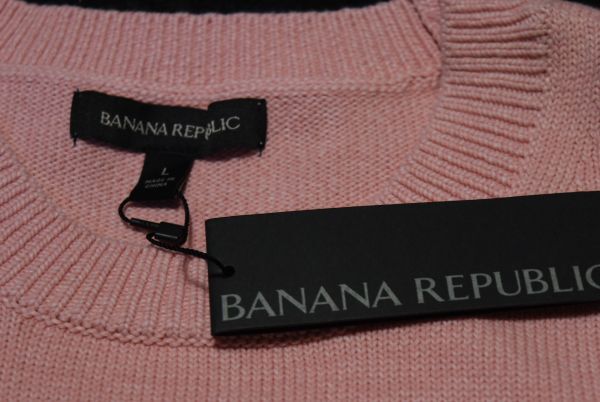 ★新品★★BANANA REPUBLIC★定価7,990円 素敵なピンク色の半袖セーター半袖ニット　L_画像5
