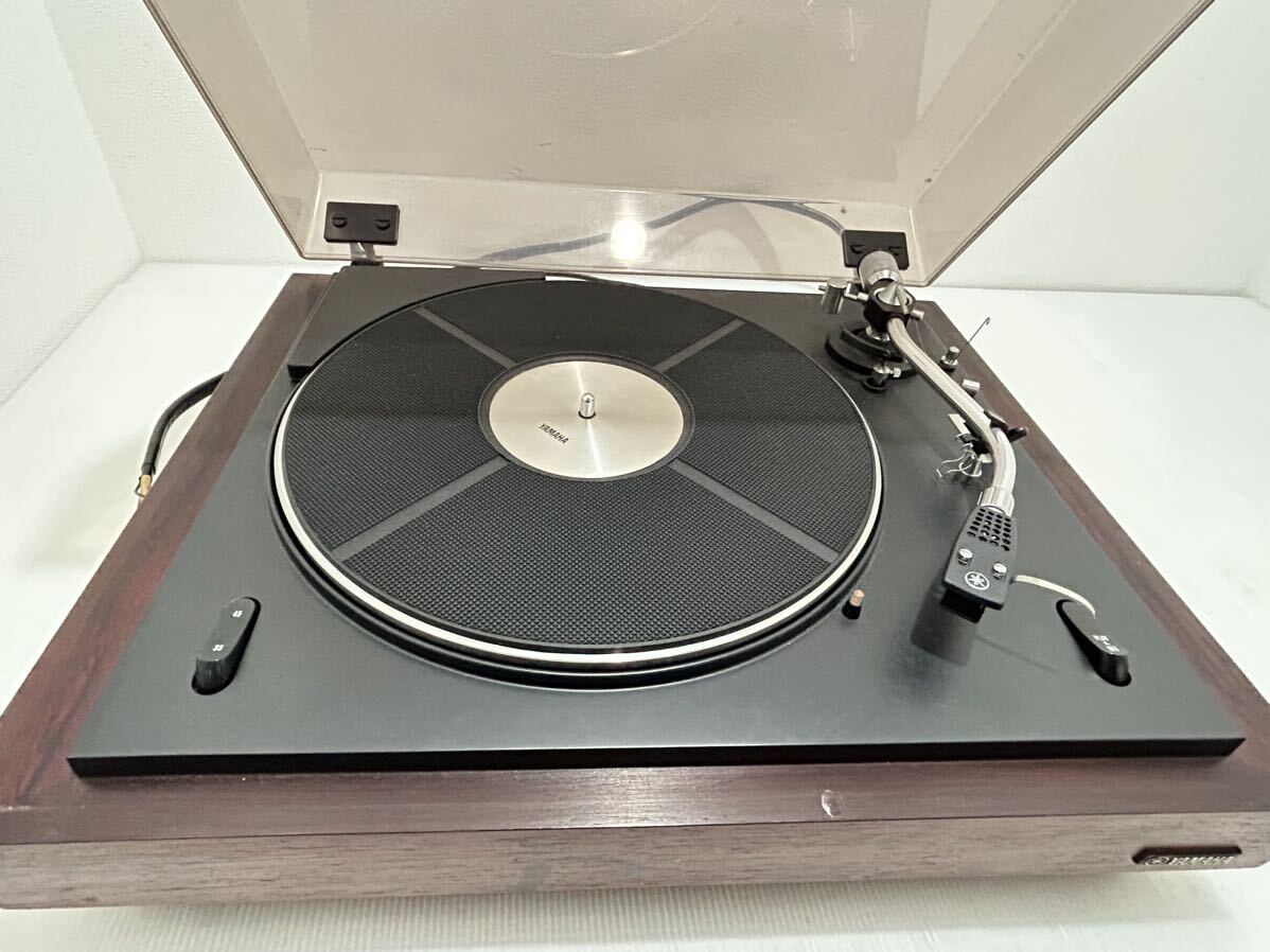 D(0410d11) player YAMAHA Yamaha record player YP-700 electrification verification Junk audio equipment 