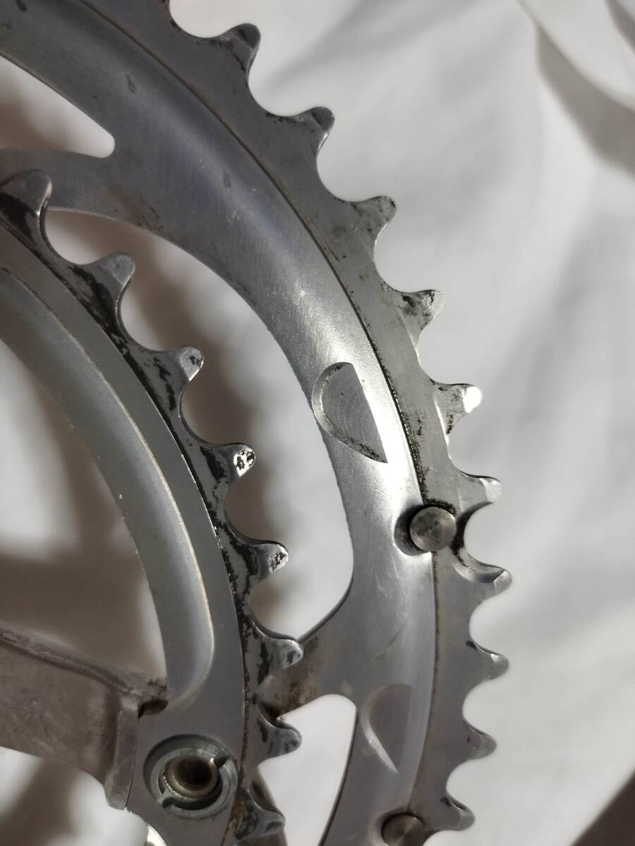 イタリー製Campagnolo Veloceイタリアの老舗ブランドカンパニョーロベローチェ クランク170㎜ C10 53/39t中古片側無しジャンク_画像3