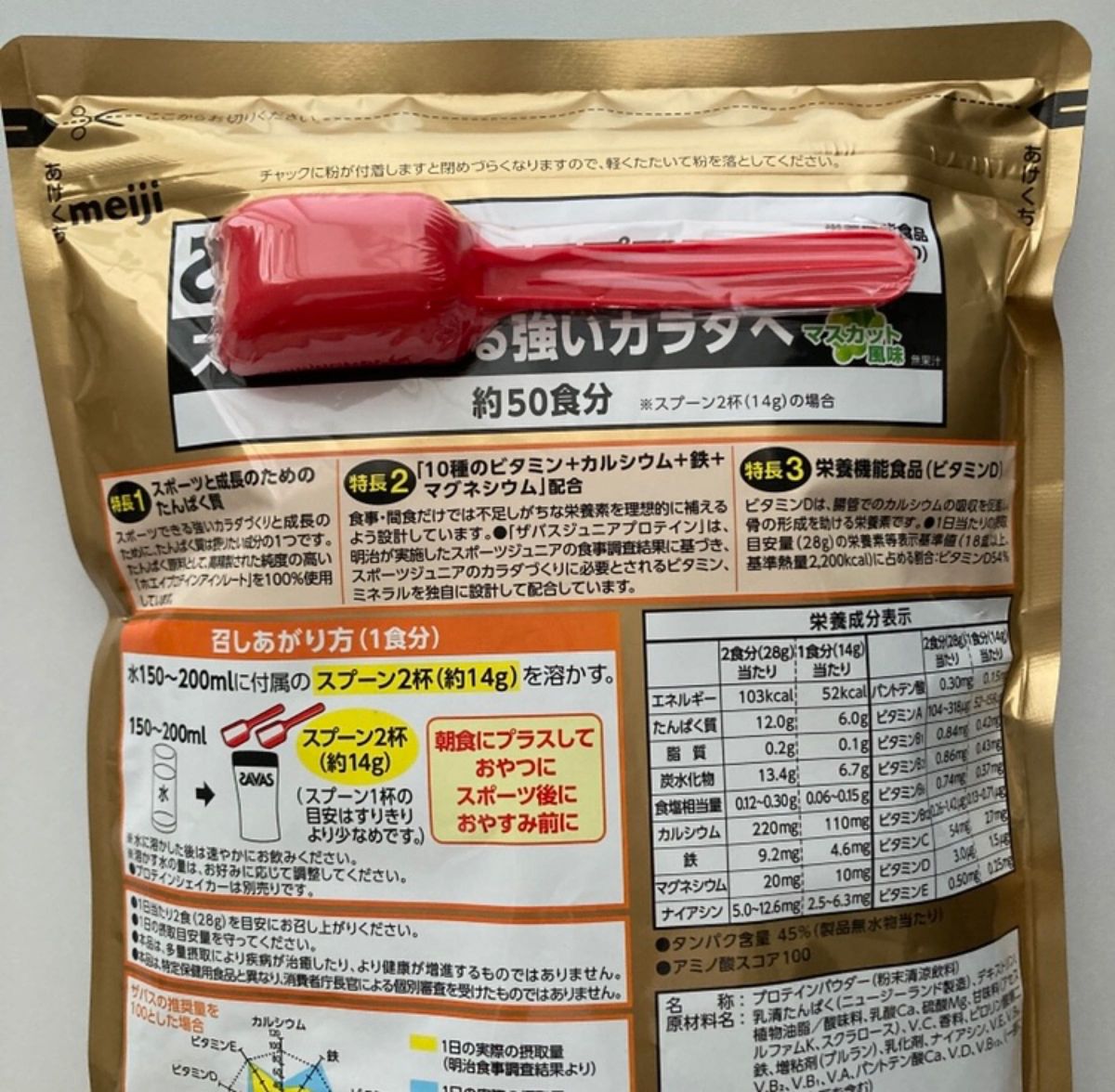 ザバス ジュニアプロテイン マスカット風味【50食分】 700g