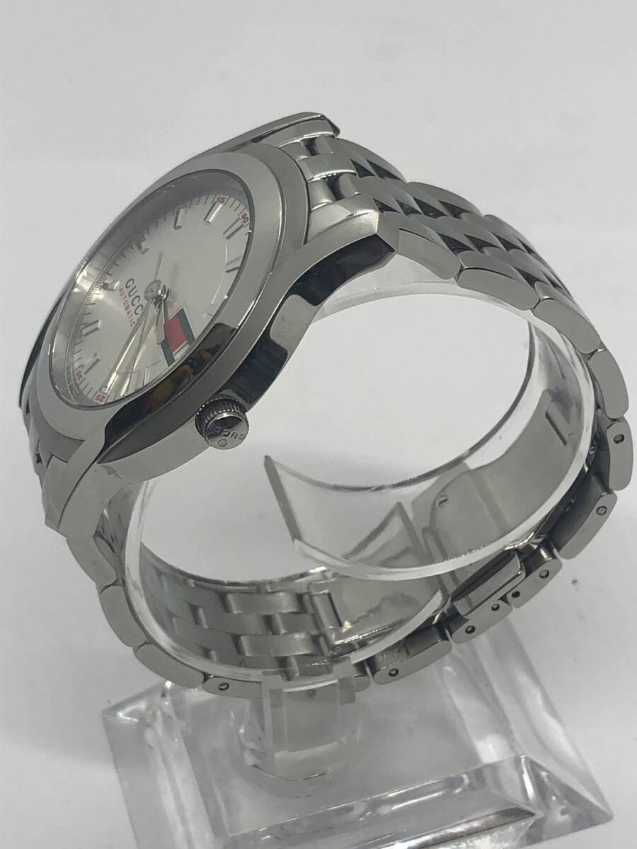 【E/C2013】GUCCI グッチ 5500 自動巻き 腕時計 稼働品 メンズ ボーイズ_画像3