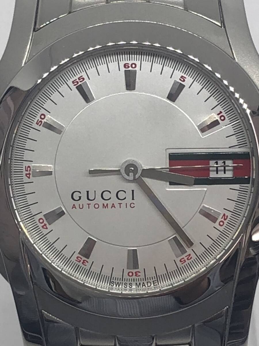 【E/C2013】GUCCI グッチ 5500 自動巻き 腕時計 稼働品 メンズ ボーイズ_画像2