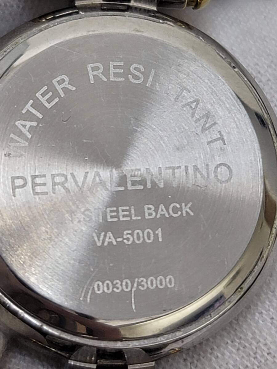 【E/Ｆ752431】ペレバレンチノ PER VALENTINO 6面カット 時計 VA-5001 箱付き 稼働品_画像5