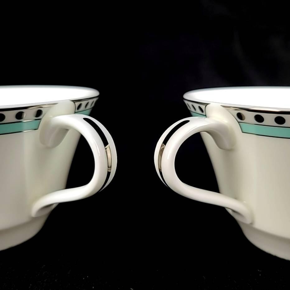 美品 ティファニー Tiffany&Co プラチナブルーバンド カップ 美品 ティファニー Tiffany&Co プラチナブルーバンド カップ