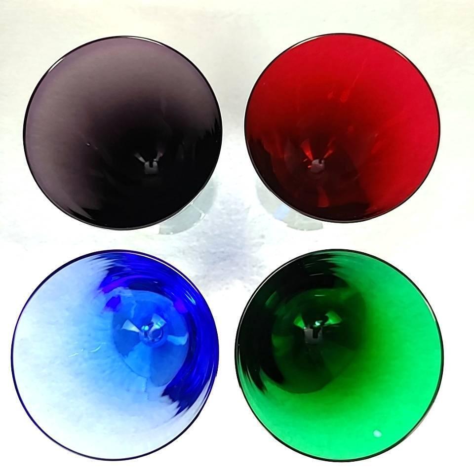 美品 バカラ Baccarat ベガ スモールグラス レッド ブルー 2客 美品 バカラ Baccarat ベガ スモールグラス レッド ブルー 2客
