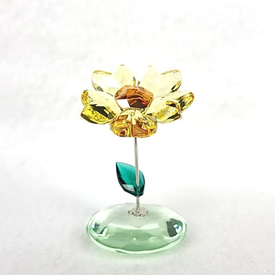 美品 スワロフスキー SWAROVSKI ロッキングフラワー 向日葵 美品 スワロフスキー SWAROVSKI ロッキングフラワー 向日葵