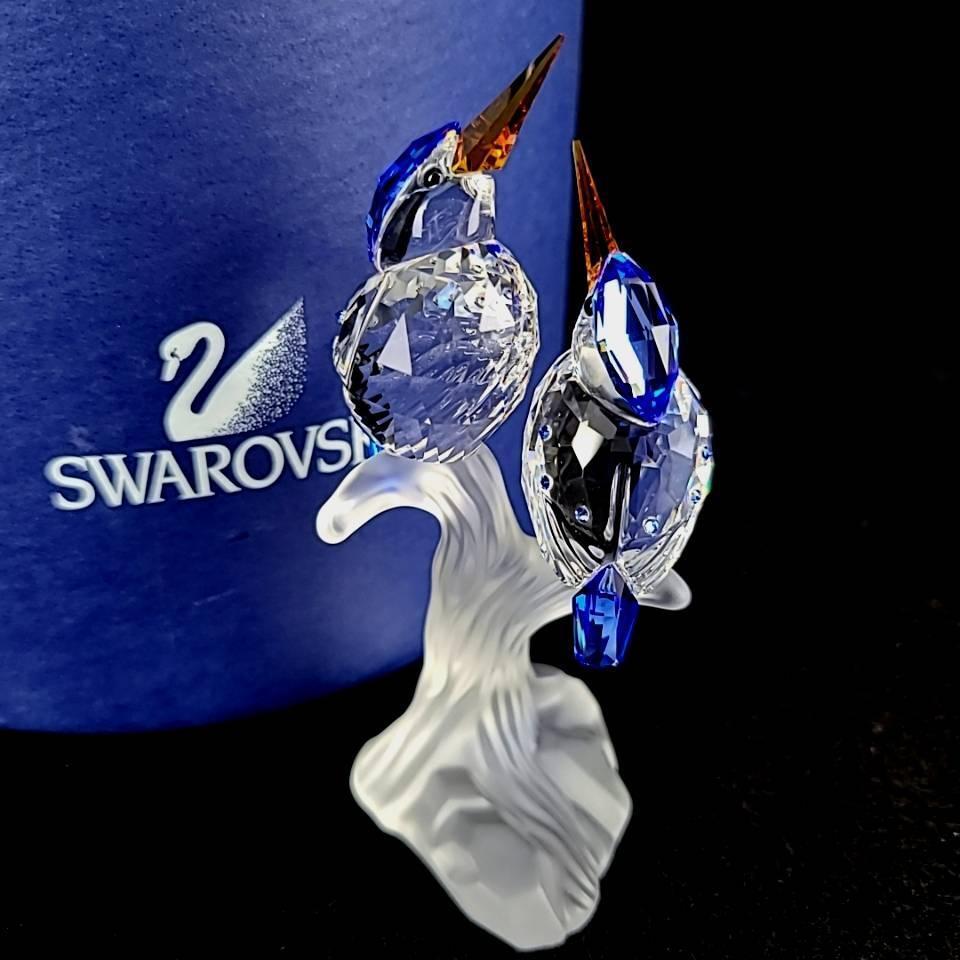 美品 スワロフスキー SWAROVSKI カワセミ ブルー 623323 ペア 美品 スワロフスキー SWAROVSKI カワセミ ブルー 623323 ペア