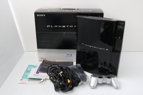 N421B52B//SONY Sony PlayStation3 PlayStation 3 PS3 body CECHB00 black / wireless controller original box etc. attaching initial model 