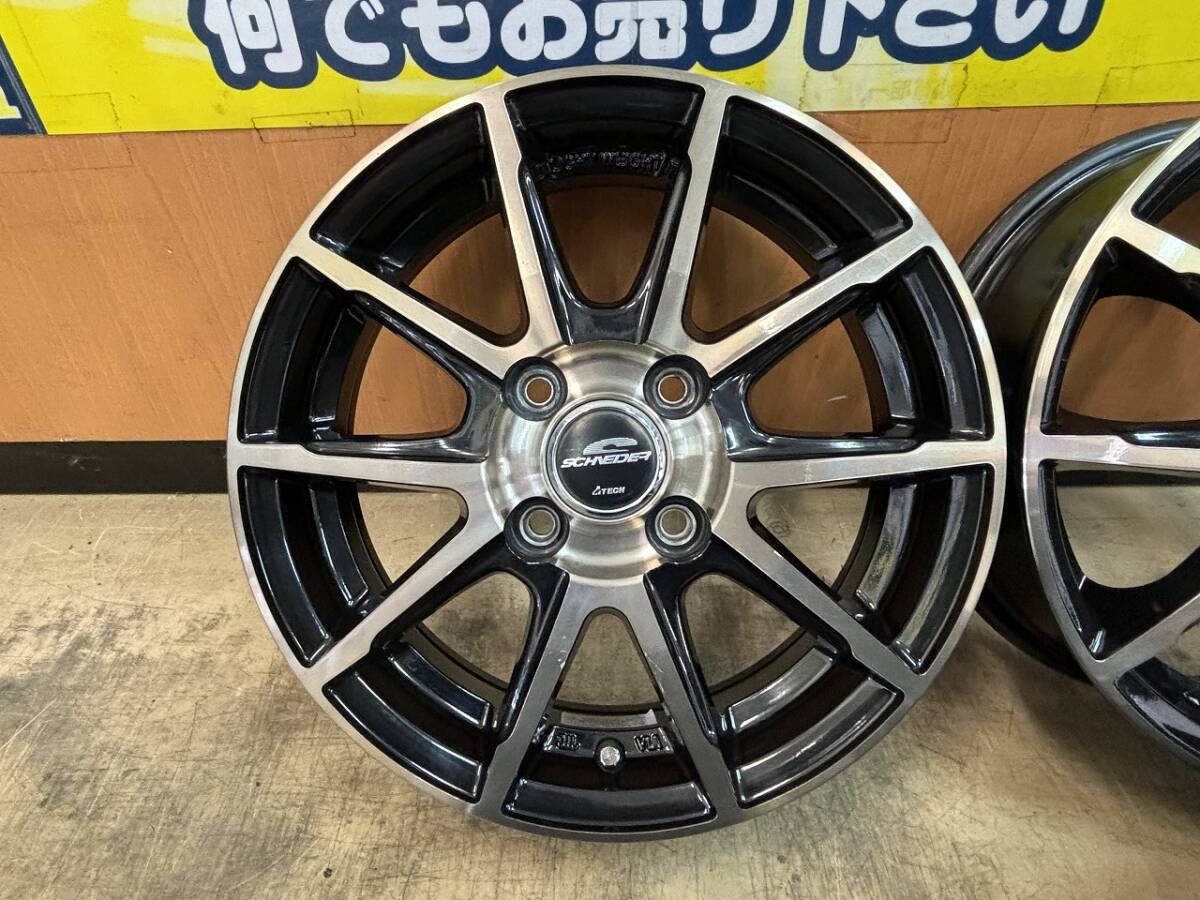 ☆エーテック シュナイダー SLX 14インチ アルミ ホイール 4.5J +43 4穴 PCD100 ブロンズクリア 4本 中古 A-TECH Schneider 汎用☆_画像2