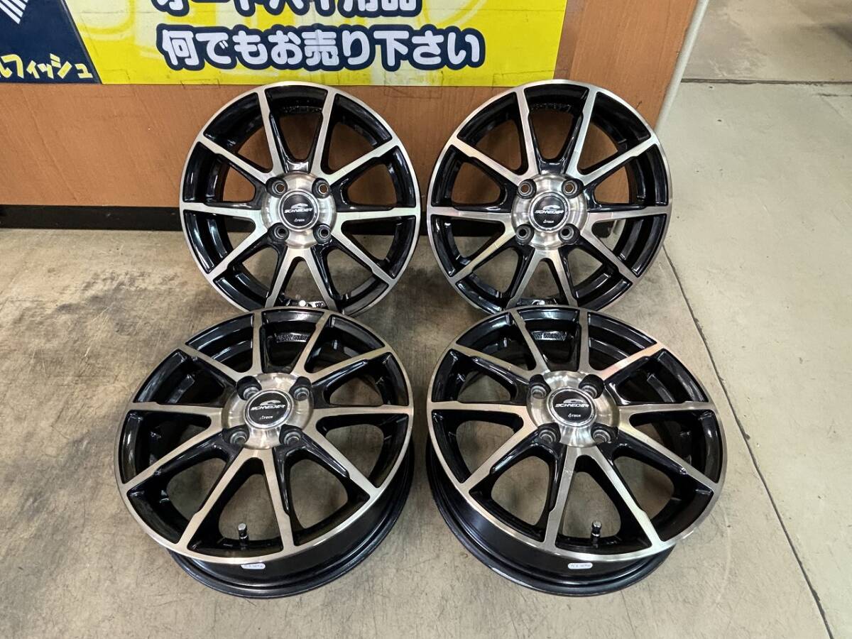 ☆エーテック シュナイダー SLX 14インチ アルミ ホイール 4.5J +43 4穴 PCD100 ブロンズクリア 4本 中古 A-TECH Schneider 汎用☆_画像1