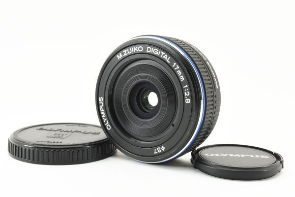 【動作好調】 OLYMPUS オリンパス M.ZUIKO DIGITAL 17mm F2.8 レンズ ミラーレス一眼カメラ 単焦点 パンケーキレンズ #1452B_画像1