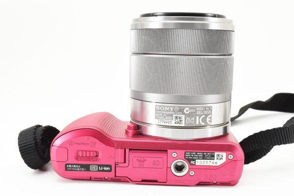 【箱付き・大人気カラー】 Sony ソニー α NEX-C3 レンズキット ミラーレス一眼カメラ ピンク #1459_画像9