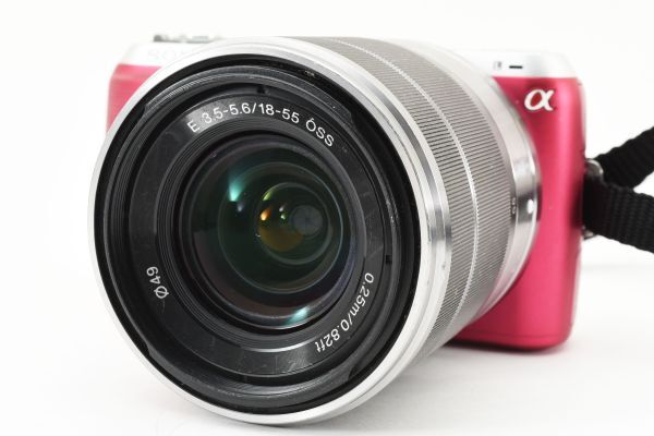【箱付き・大人気カラー】 Sony ソニー α NEX-C3 レンズキット ミラーレス一眼カメラ ピンク #1459_画像2