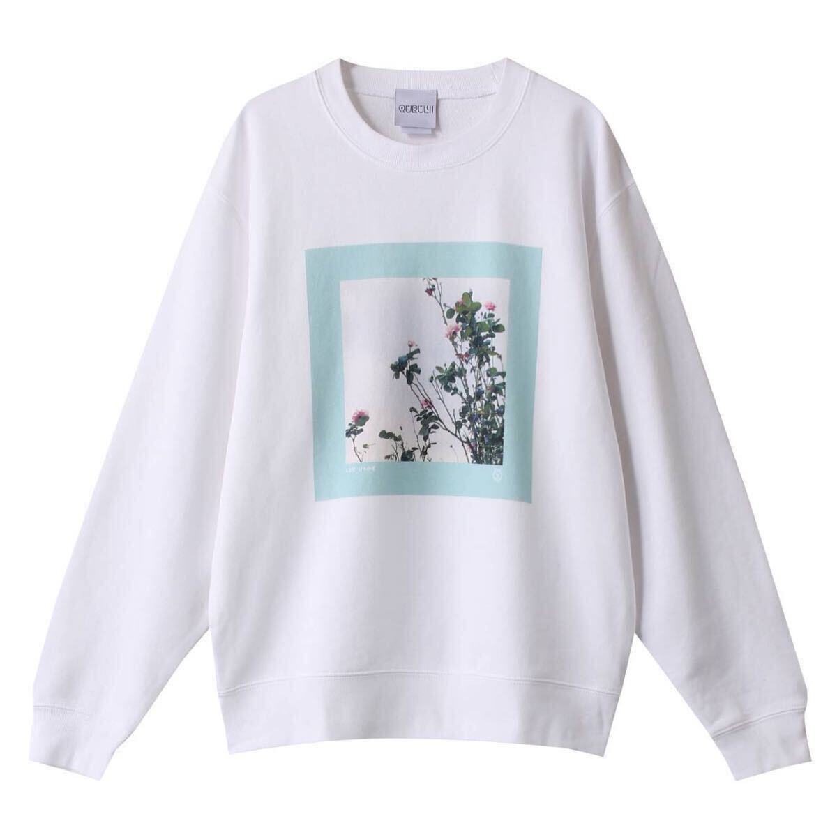 くるり QURULI POP-UP SHOP限定 ばらの花 ロングスリーブ スウェット(XL)トレーナー 白 長袖 スウェットシャツ_画像2