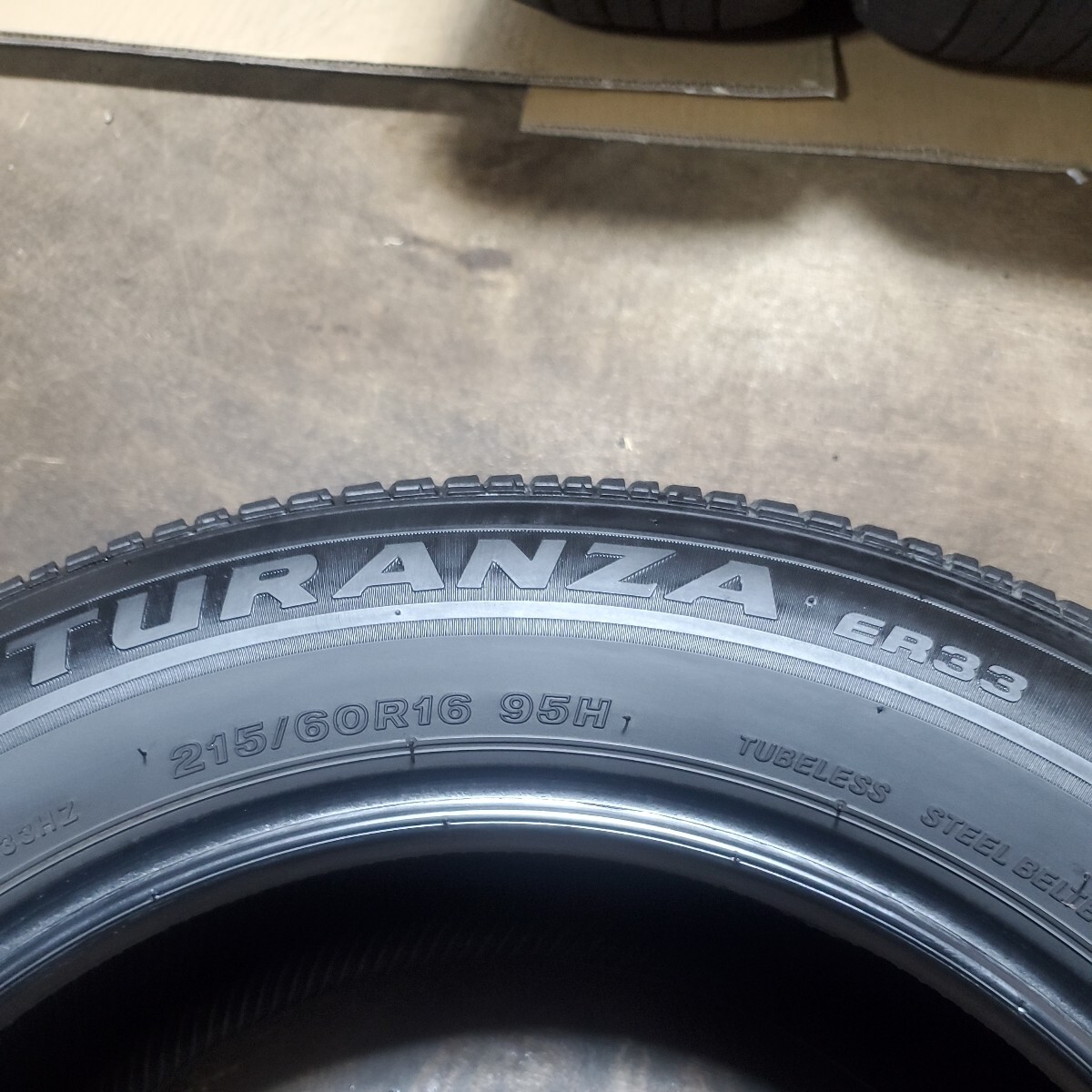 【お買い得商品】BRIDGESTONE ブリヂストン TURANZA トランザ ER33 215/60R16 95H 20年製 中古タイヤ4本 残溝約4.9ミリ J10_画像7