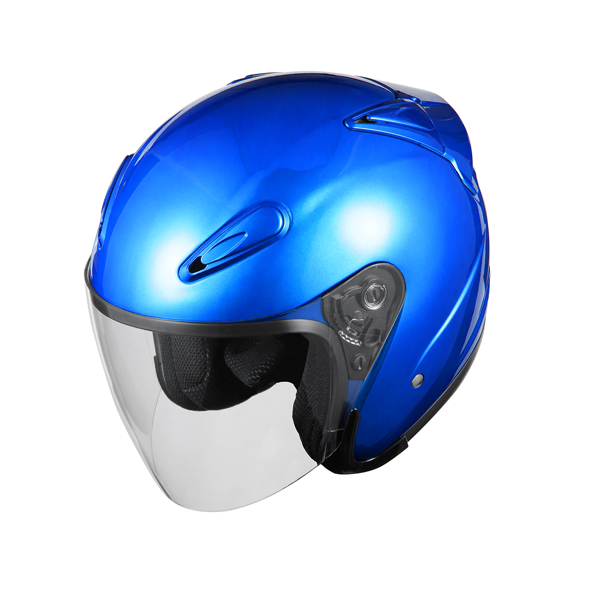 エアロフォルム ジェットヘルメット ブルー Mサイズ バイクパーツセンター_画像6