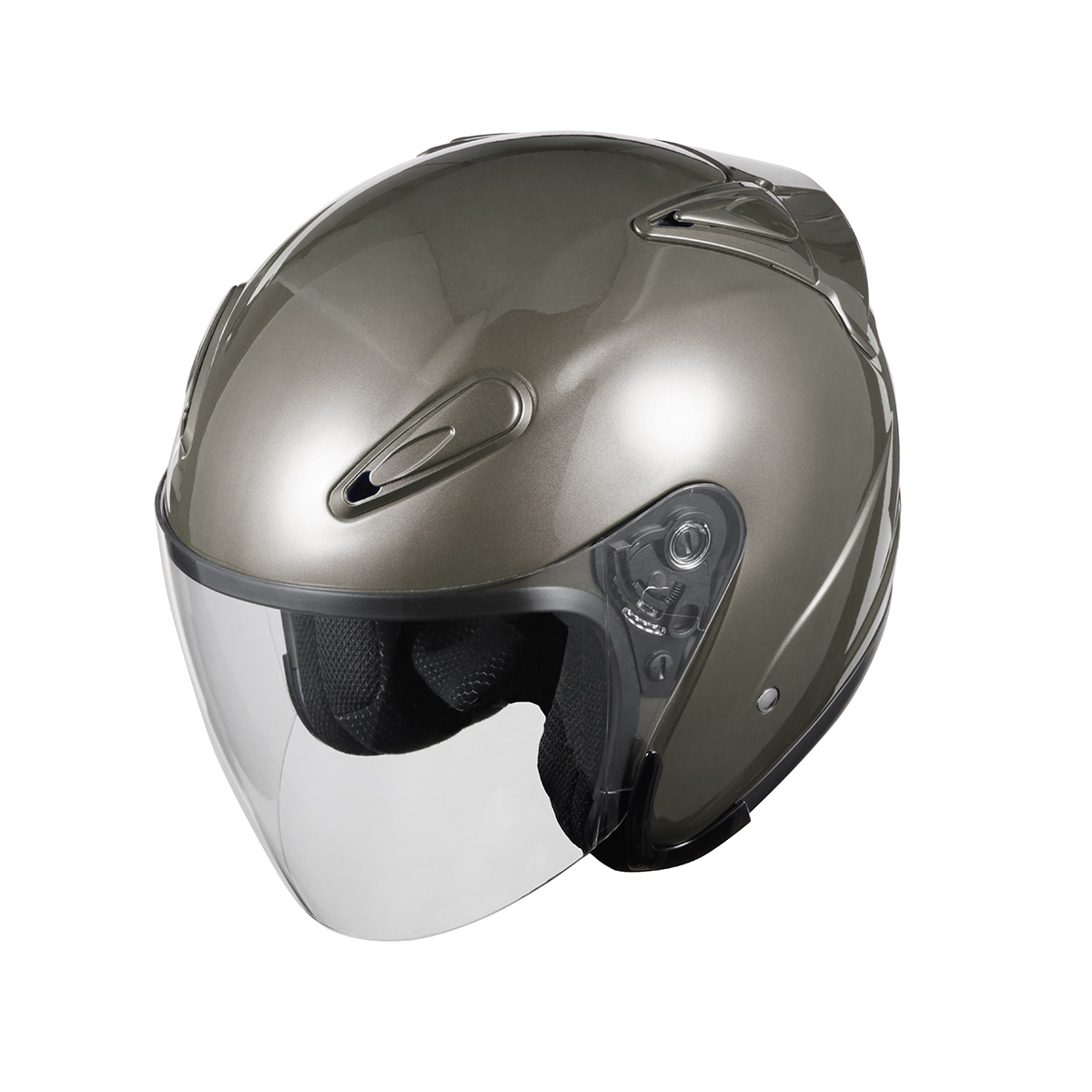 バイクヘルメット SG規格適合 Lサイズ PSCマーク付 エアロフォルムジェットヘルメット ガンメタ バイク ヘルメット エアロ_画像6