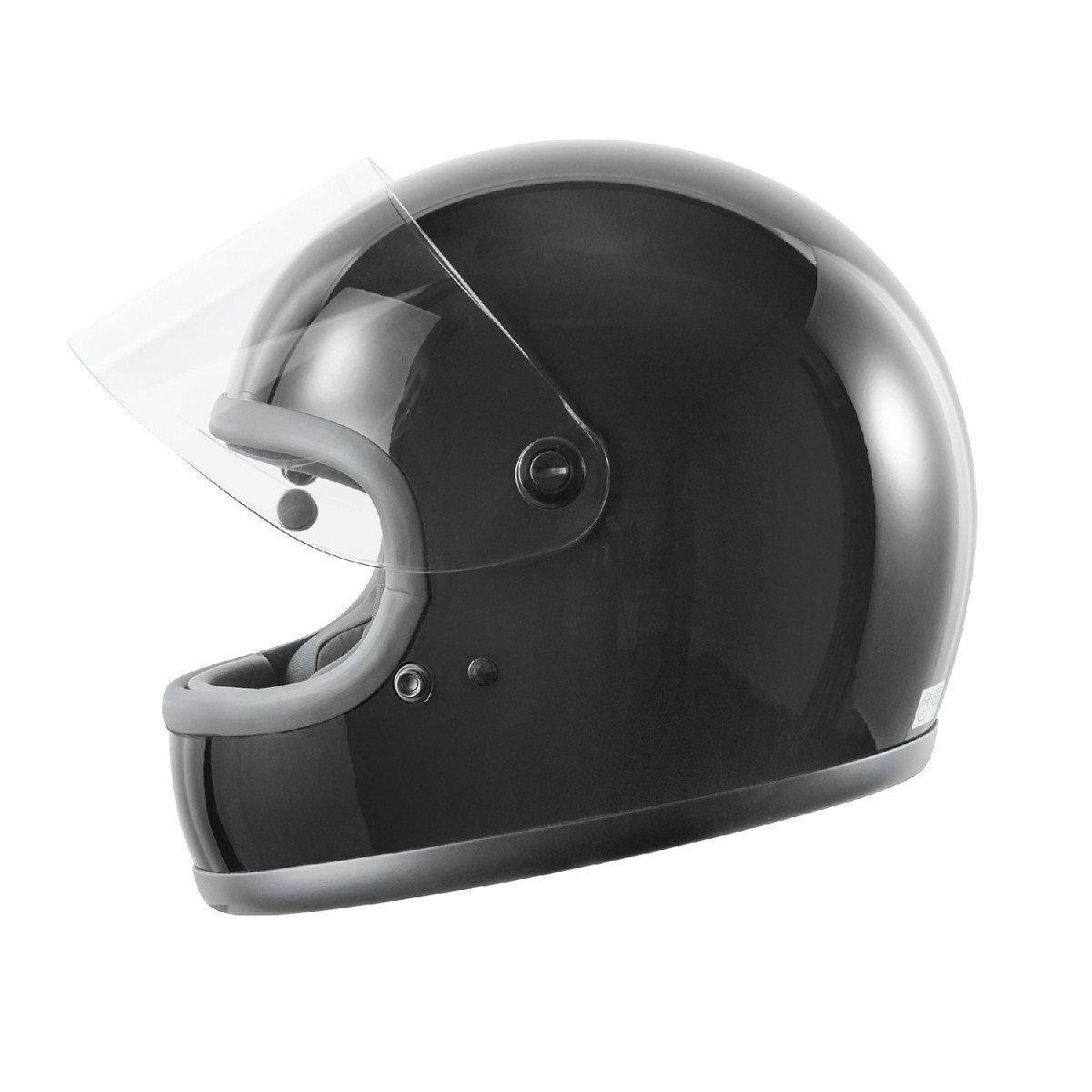 ヘルメット フルフェイス ブラック ビンテージ レトロ 族ヘル 新品 SG・PSCマーク取得 全排気量対応 バイクパーツセンター_画像5