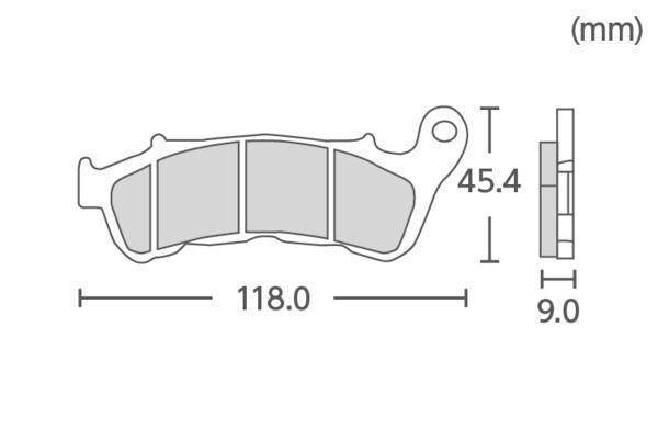 ホンダ フロントブレーキパッド フォルツァX/Z MF08 MF10 フェイズMF11等 バイクパーツセンター_画像3