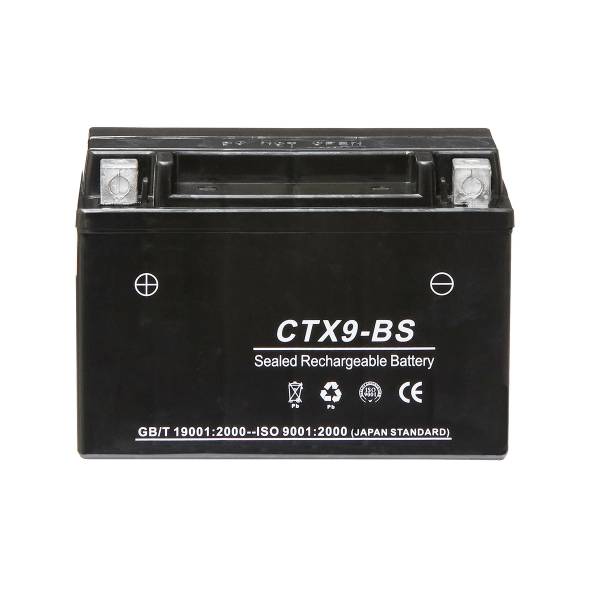 バイクバッテリー CTX9-BS YTX9-BS 互換 Ninja250R CBR400RR 900RR 液入充電済み バイクパーツセンターの画像1