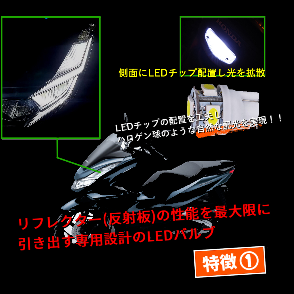 LED ヴィクトリー OCTANE 5UPFTA00XH対応バイク用 ポジションランプ T10/T16 ライト 2個 電球 バルブ スモールランプ 車幅灯_画像2