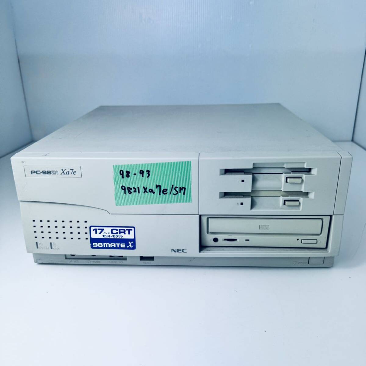 98-93 NEC PC-9821Xa7e/S17 HDD欠 Pentium pk-mxp233/98 CPUアクセラレーター ピポ音OK 電源入りますが画面出力されません_画像1