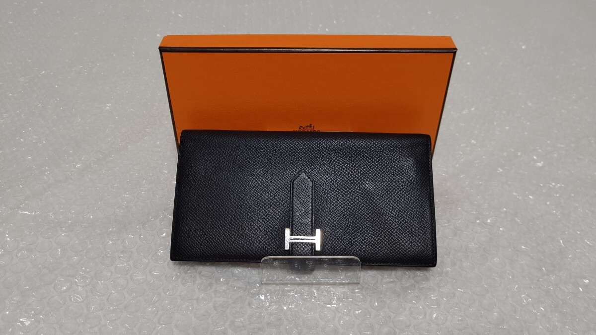 美品 HERMES ベアンスフレ 長財布 ブラック 高級ブランド ヴォーエプソン_画像2