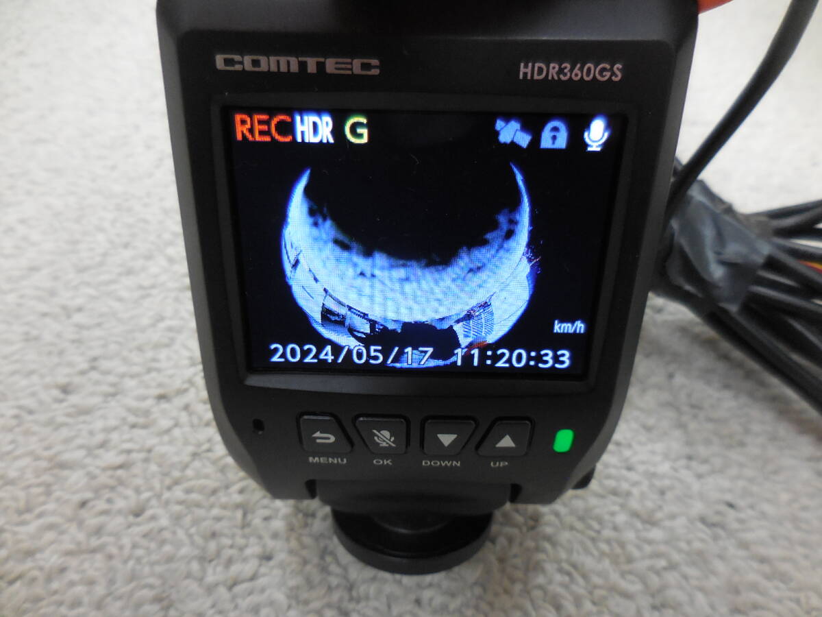♪♪コムテック ドライブレコーダー 360度　全方位カメラ搭載 HDR360GS　駐車監視機能♪♪_画像2