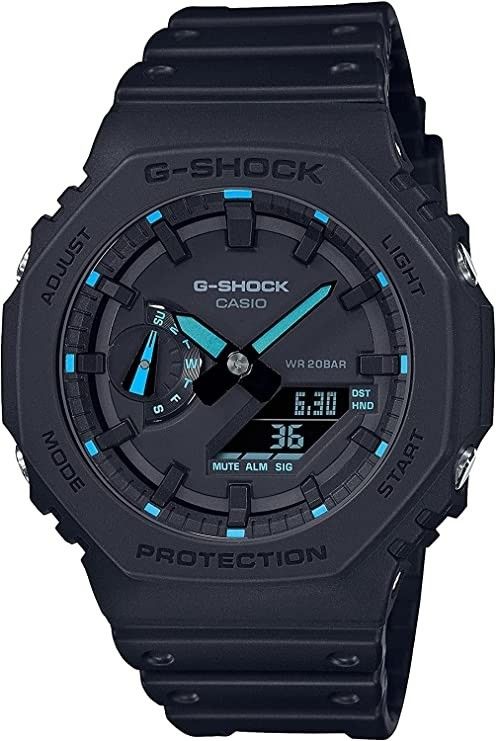 CASIO カシオ G-SHOCK メンズ アナデジ GA-2100-1A2 NEON ACCENTシリーズ ブルー 逆輸入