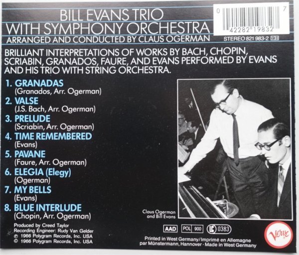 Bill Evans Trio With Symphony Orchestra 1CD_画像2