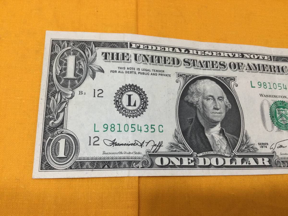 アメリカ　旧ドル札　6ドル分(1ドル札、5ドル札)旧紙幣　ワシントン　1974年　リンカーン　1988年　アンティーク　コレクション_画像2